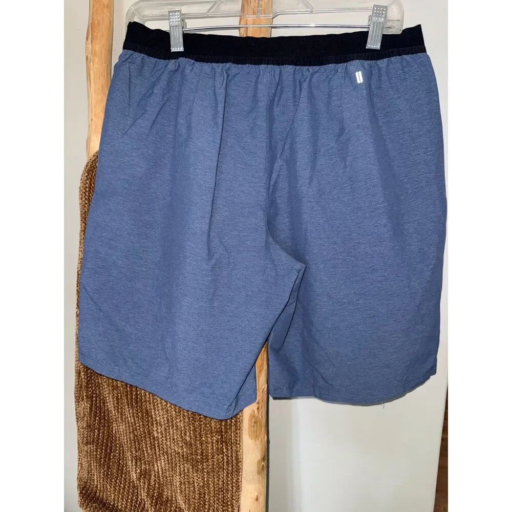 Nobull Mens Large Blue Lightweight Stretch Athletic Performance Shorts - Picture 4 of 5
